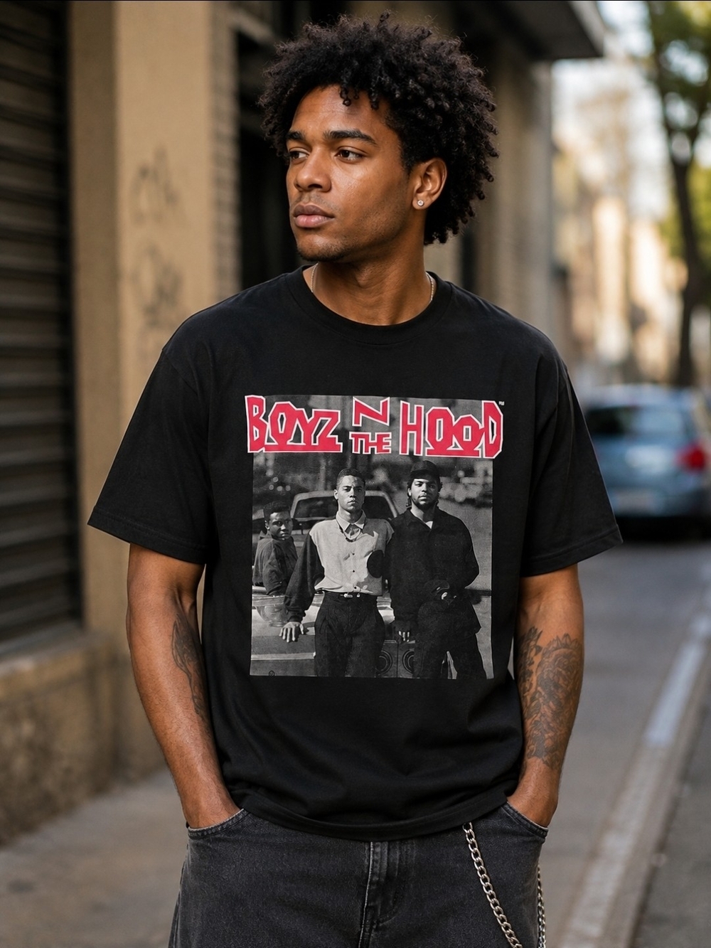Boyz N the Hood Graphic Black Men's Tee Size M